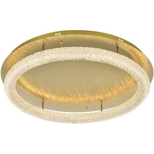 Bowen 1 Light 33.5 inch Satin Gold Flush Mount Ceiling Light