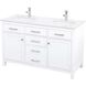 Lewis 54 X 22 X 34 inch White Vanity Sink Set