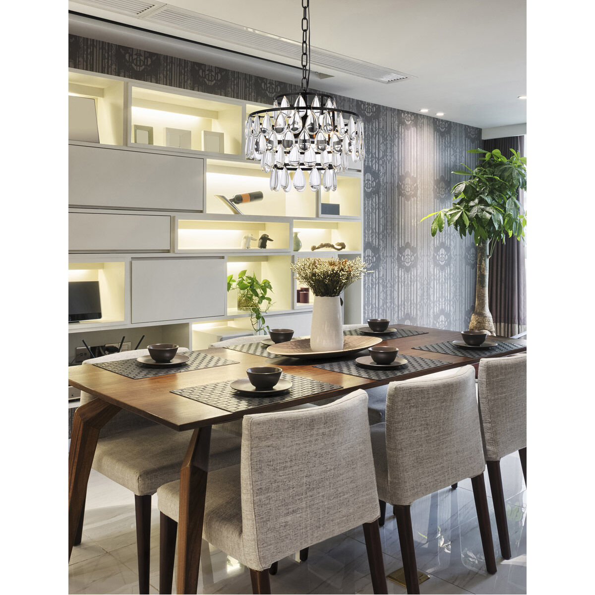 Mila 3 Light 14 inch Black Pendant Ceiling Light