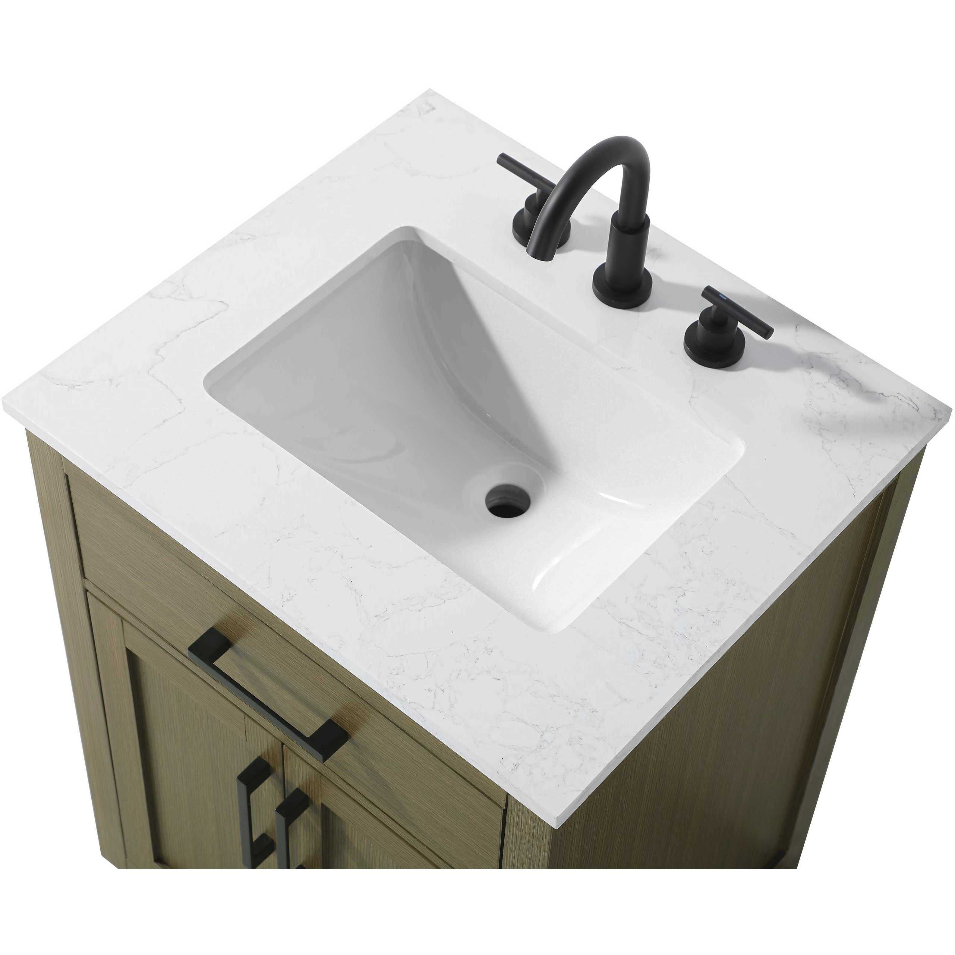 Alden 24 X 35 inch Chestnut Brown Bathroom Vanity Cabinet