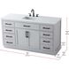 Alden 60 X 35 inch Grey Bathroom Vanity Cabinet