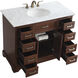Americana 84 X 22 X 70 inch Teak Vanity Sink Set