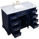 Americana 48 X 22 X 35 inch Blue Vanity Sink Set