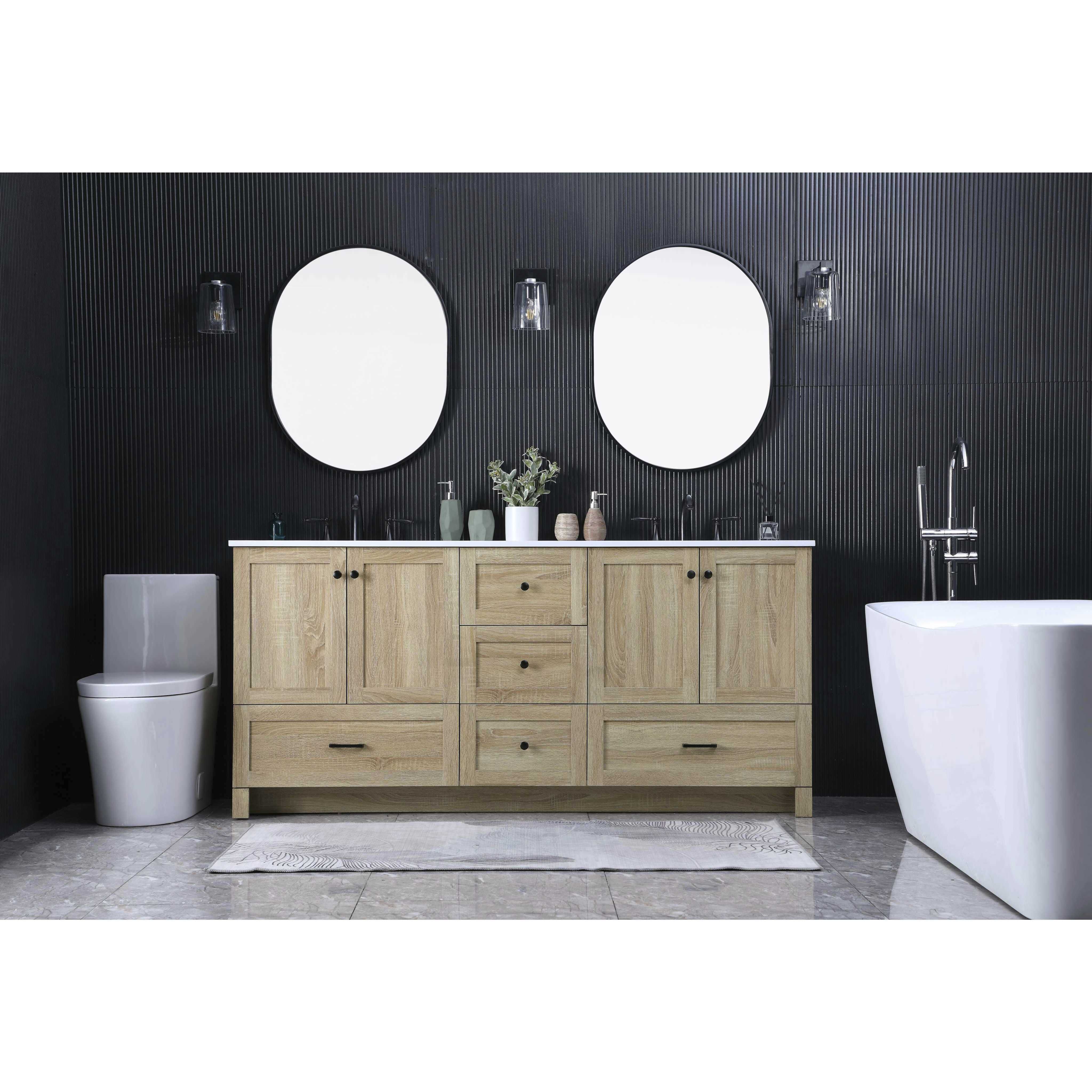 Soma 72 X 34 inch Mango Wood Bathroom Vanity Cabinet