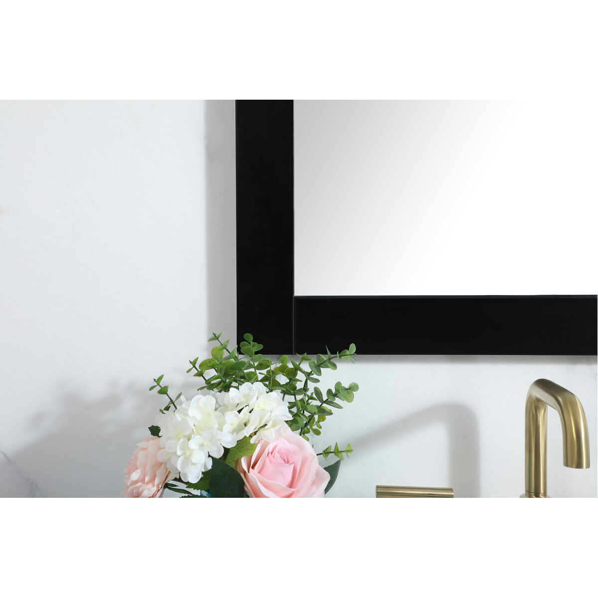 Aqua 36 X 24 inch Black Vanity Mirror