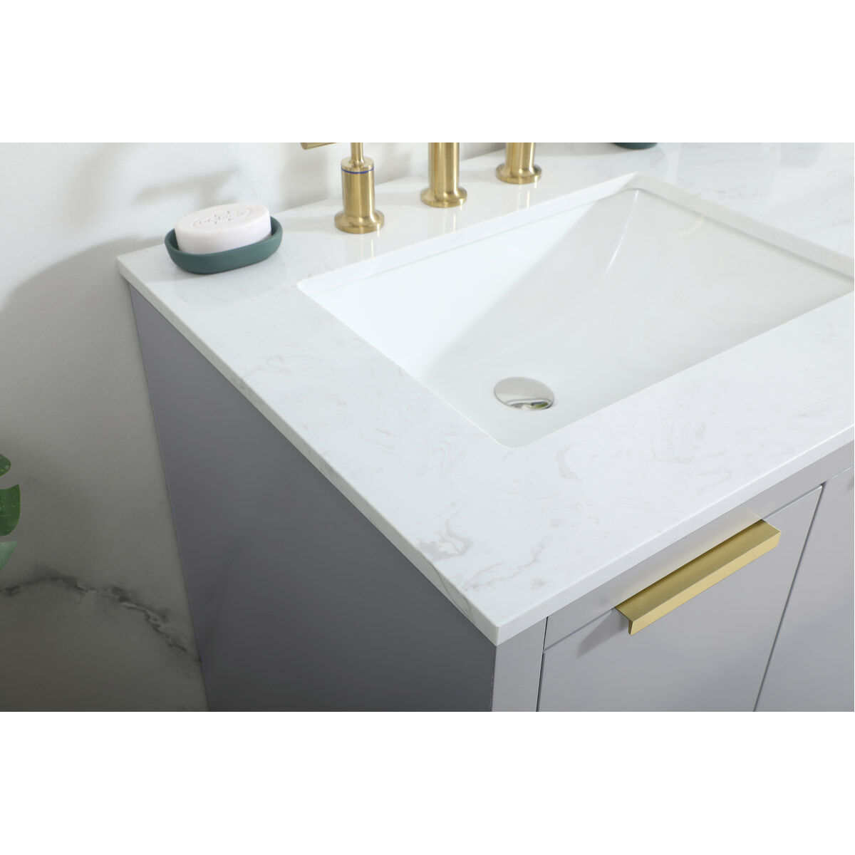 Blake 60 X 22 X 34 inch Grey Vanity Sink Set