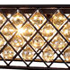 Madison 6 Light 40 inch Matte Black Island Pendant Ceiling Light in Golden Teak, Urban Classic