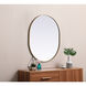 Asha 36 X 30 inch Brass Mirror in 30 x 36