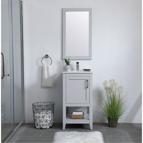 Aqua 32 X 18 inch Grey Wall Mirror