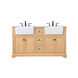 Franklin 60 X 22 X 35 inch Natural Wood Bathroom Vanity Cabinet