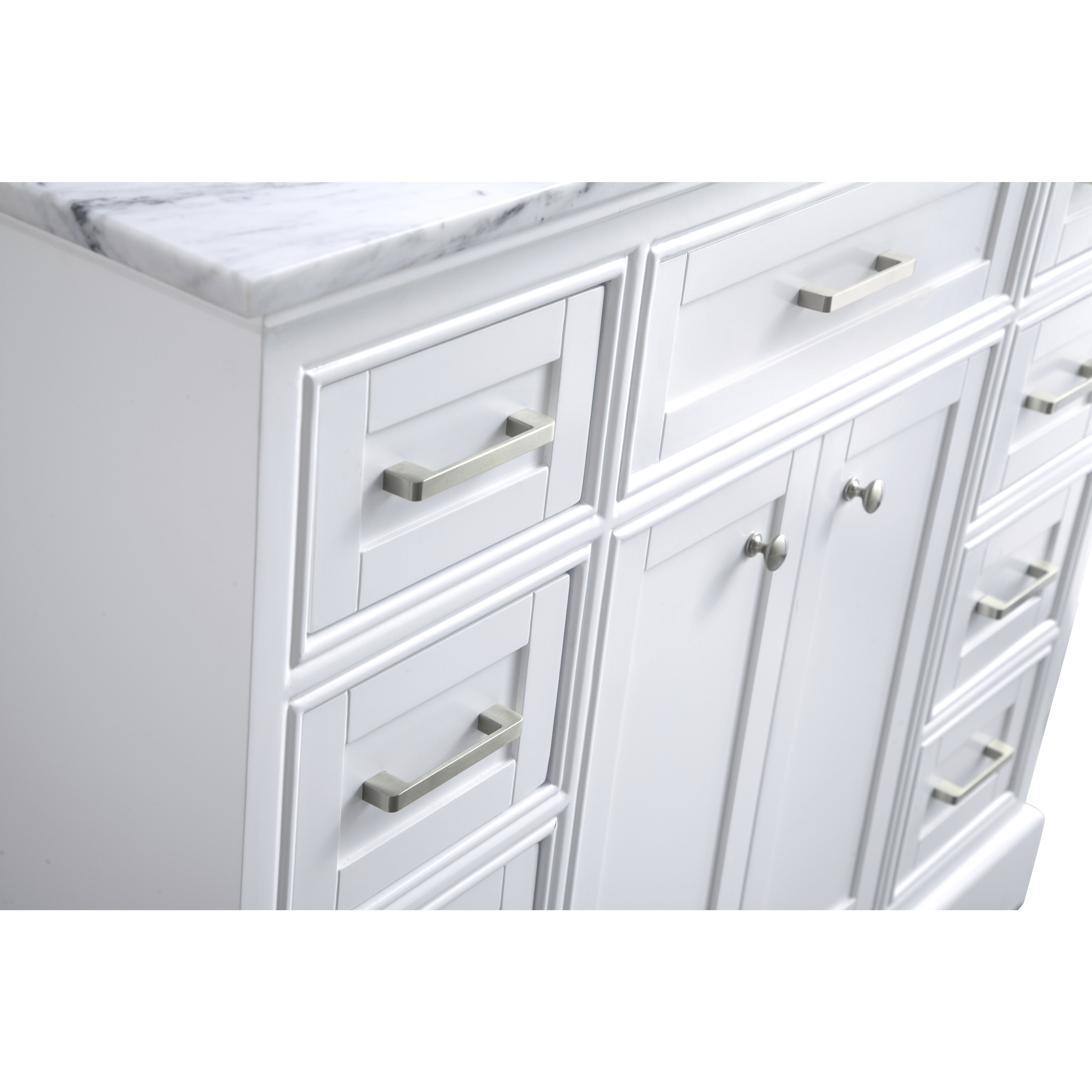 Americana 84 X 21.5 X 70 inch White Vanity Sink Set