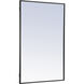 Monet 42 X 28 inch Black Wall Mirror