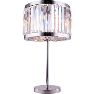 Chelsea 32 inch 60 watt Polished Nickel Table Lamp Portable Light in Clear, Urban Classic
