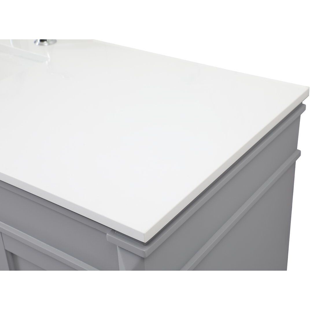 Bennett 60 X 21 X 35 inch Grey Vanity Sink Set