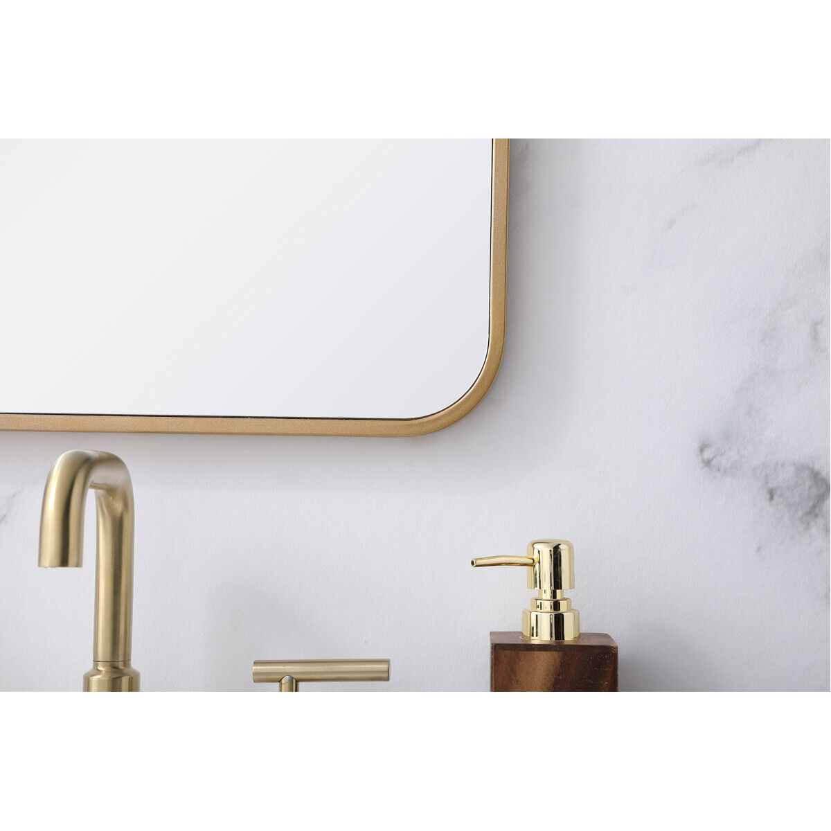 Evermore 30 X 18 inch Brass Mirror