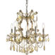 Maria Theresa 6 Light 20 inch Golden Teak Dining Chandelier Ceiling Light in Royal Cut