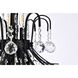 Toureg 11 Light 22 inch Black and Clear Chandelier Ceiling Light