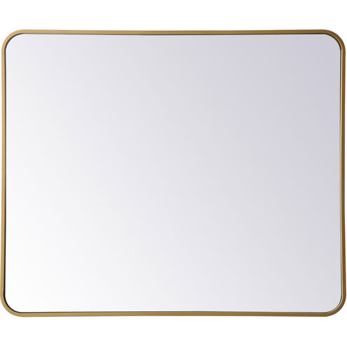 Evermore 36 X 30 inch Brass Mirror