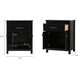 Adian Black Bathroom Storage Cabinet