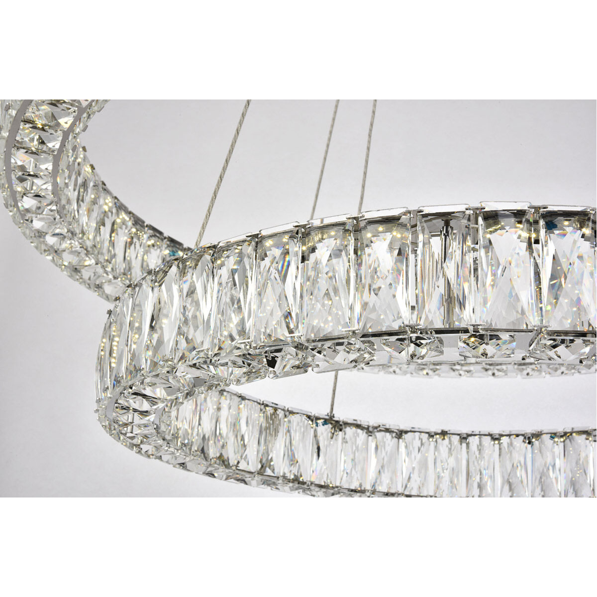 Monroe LED 31.5 inch Chrome Chandelier Ceiling Light