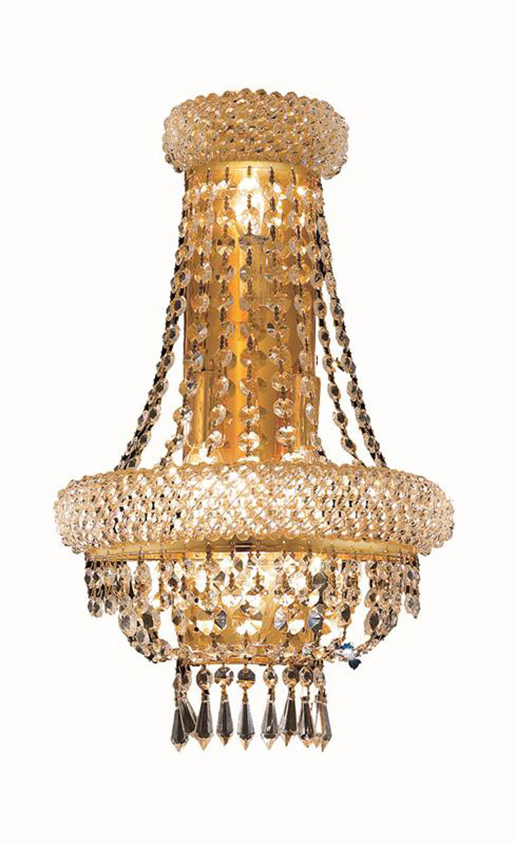 Primo 4 Light 12 inch Gold Wall Sconce Wall Light in Royal Cut, Satin Gold