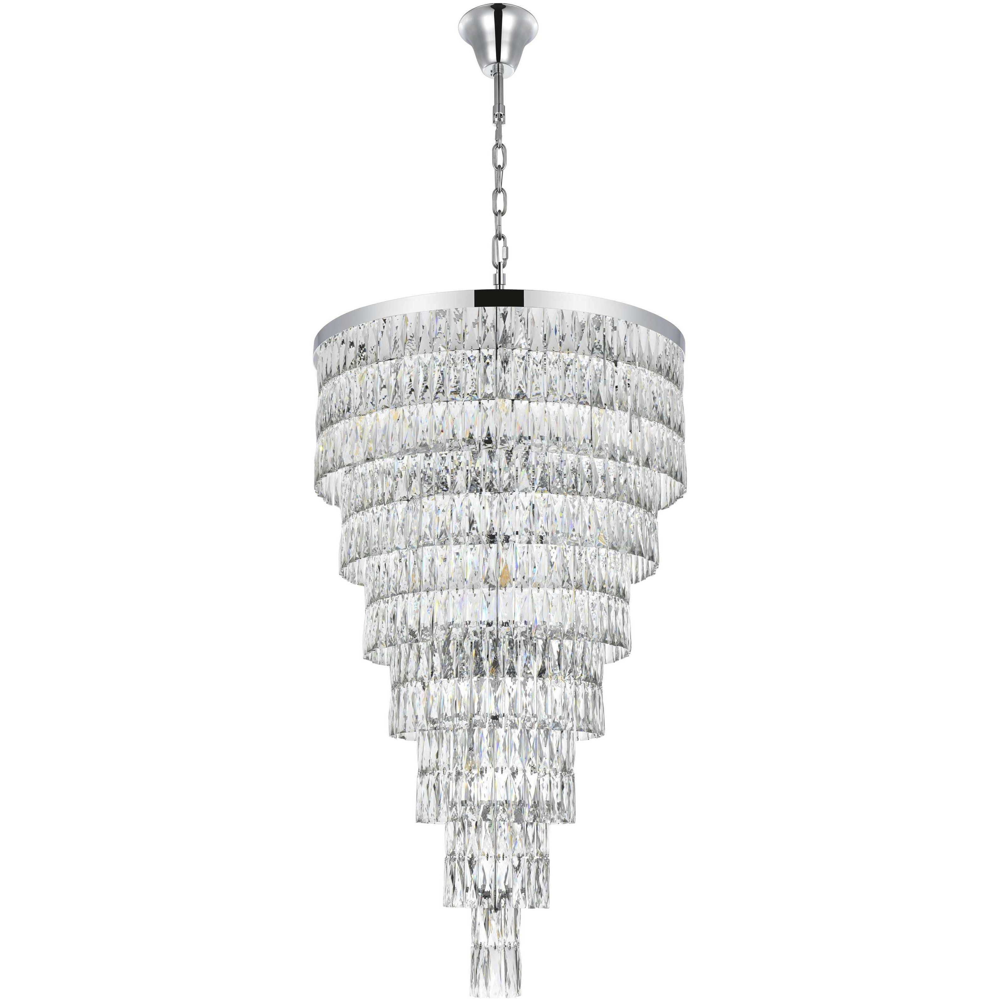 Josephine 41 Light 32 inch Chrome Chandelier Ceiling Light