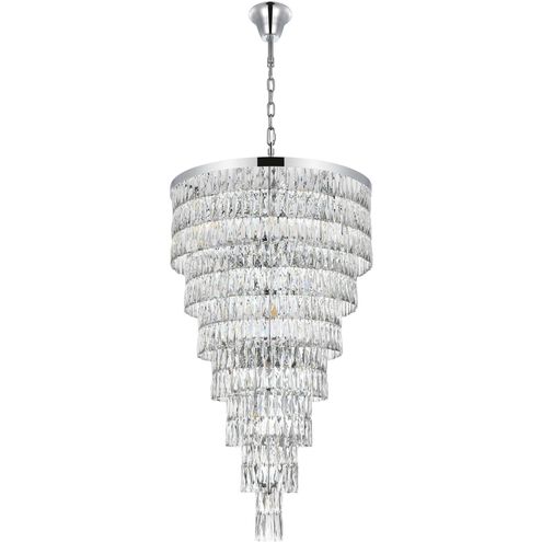 Josephine 41 Light 32 inch Chrome Chandelier Ceiling Light