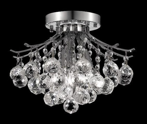 Toureg 3 Light 12 inch Chrome Flush Mount Ceiling Light in Royal Cut