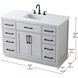 Alden 48 X 35 inch Grey Bathroom Vanity Cabinet