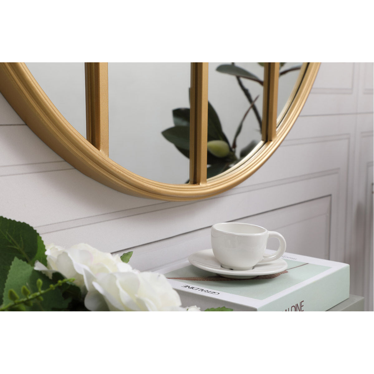 Motif 28 X 28 inch Brass Wall Mirror