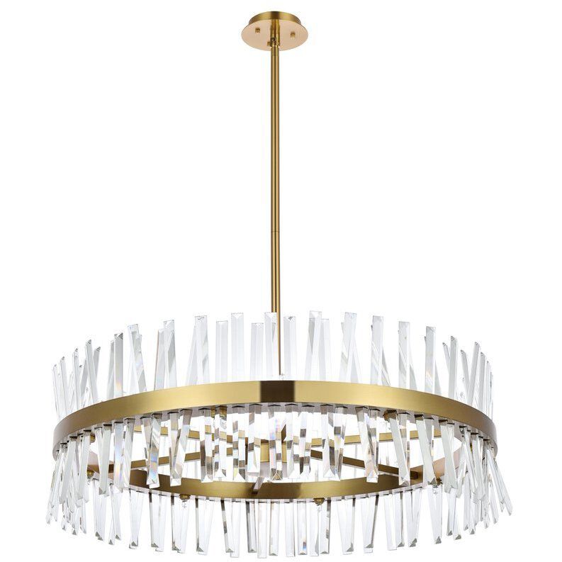 Serephina 16 Light 36 inch Satin Gold Chandelier Ceiling Light