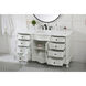 Danville 60 X 21 X 36 inch Antique White Vanity Sink Set