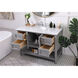 Metropolis 48 X 22 X 34 inch Grey Vanity Sink Set