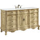 Danville 60 X 21 X 36 inch Antique Beige Vanity Sink Set