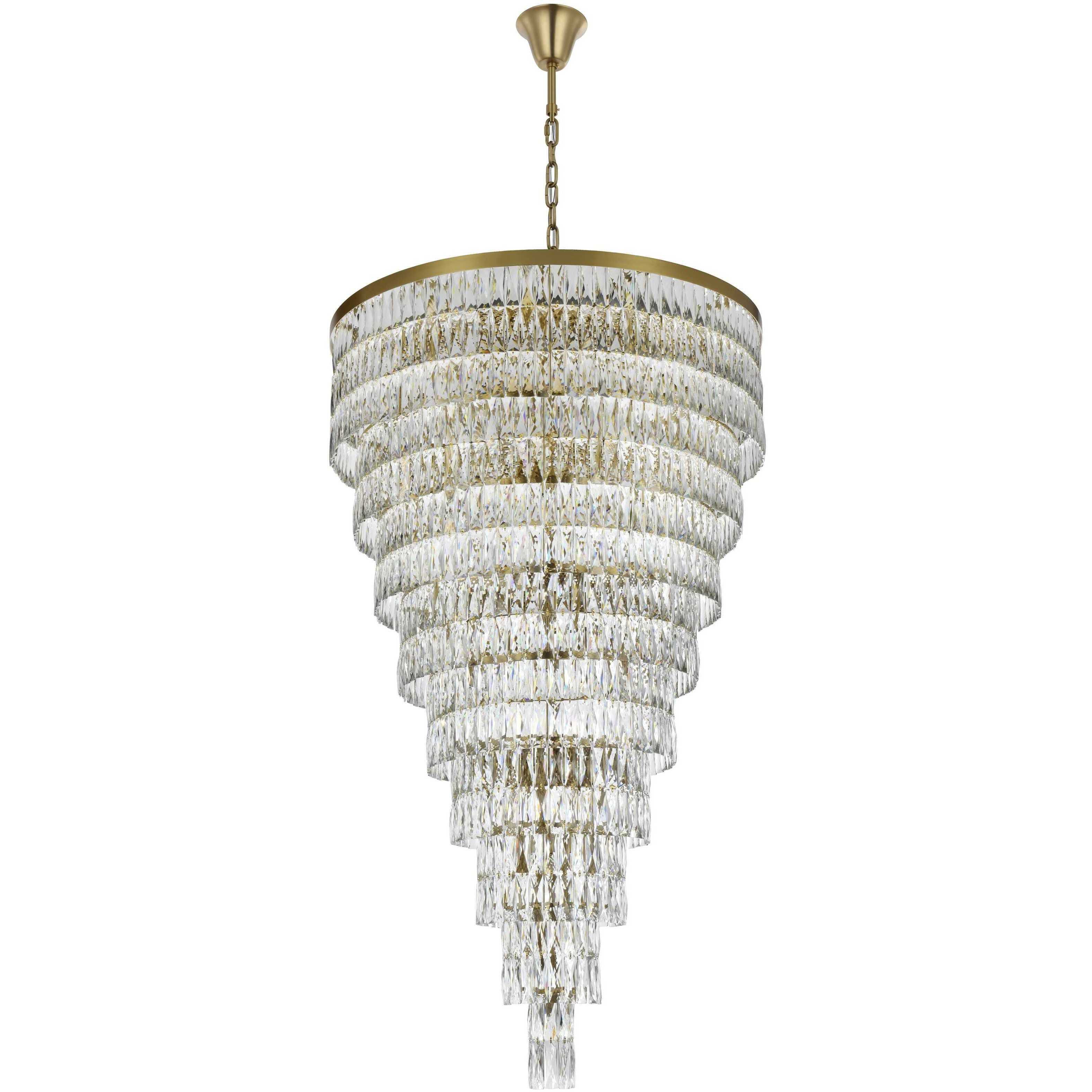 Josephine 61 Light 41 inch Satin Gold Chandelier Ceiling Light