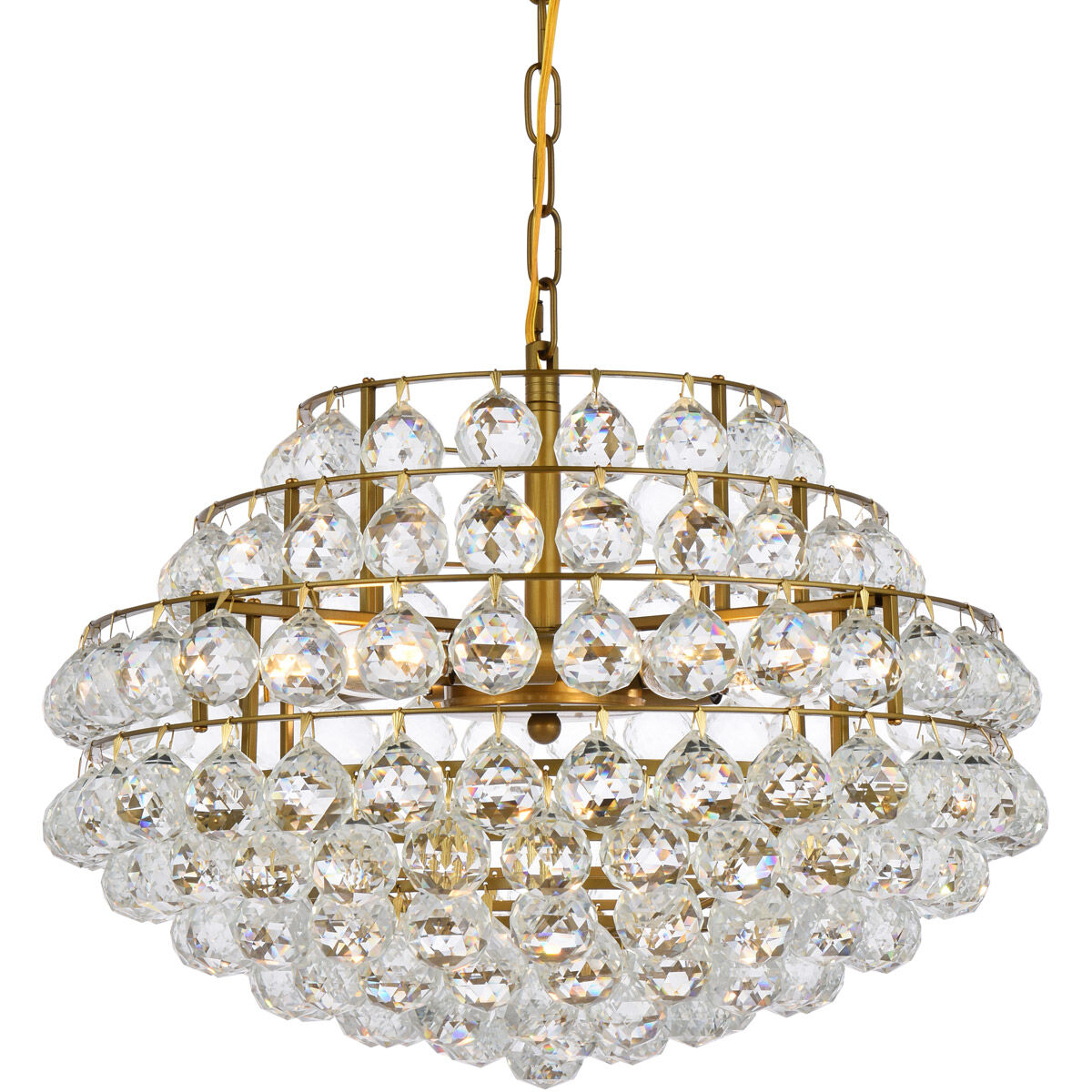 Savannah 5 Light 20 inch Brass Pendant Ceiling Light