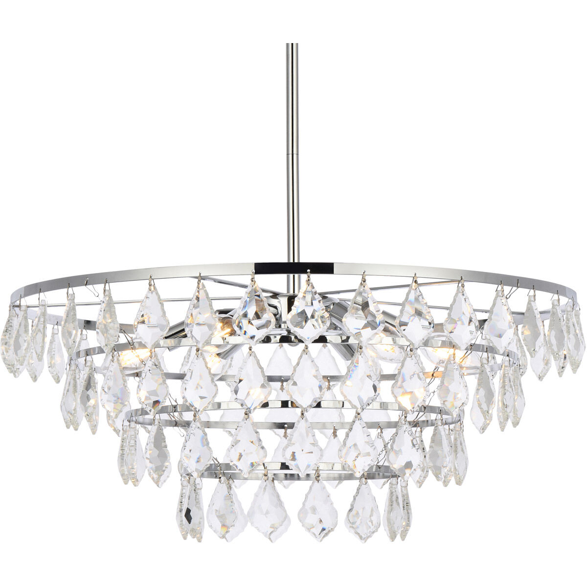 Ella 6 Light 24 inch Chrome Pendant Ceiling Light