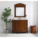 Danville 42 X 42 X 36 inch Teak and Antique Bronze Vanity Sink Set