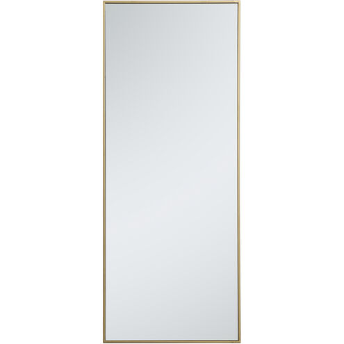 Monet 60 X 24 inch Brass Wall Mirror