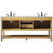 Metropolis 72 X 22 X 34 inch Natural Wood Vanity Sink Set