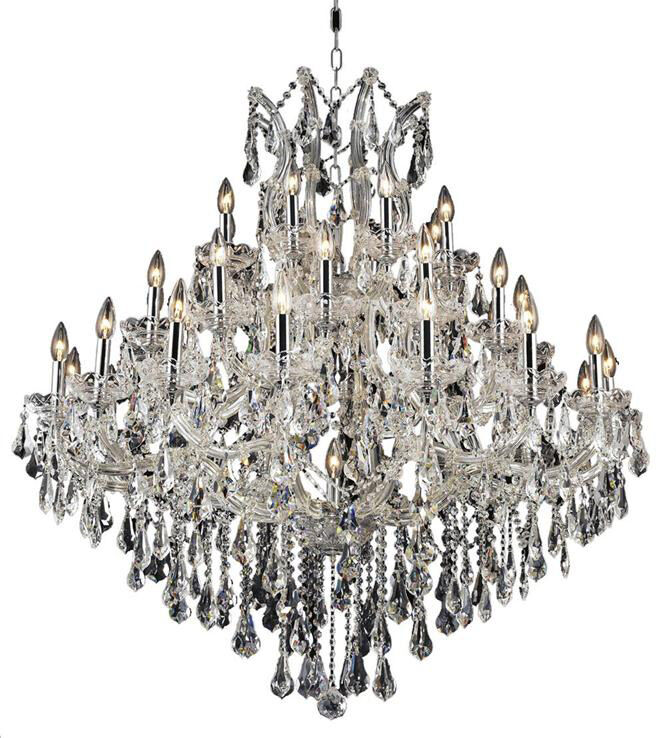 Maria Theresa 37 Light 44 inch Chrome Foyer Ceiling Light in Clear