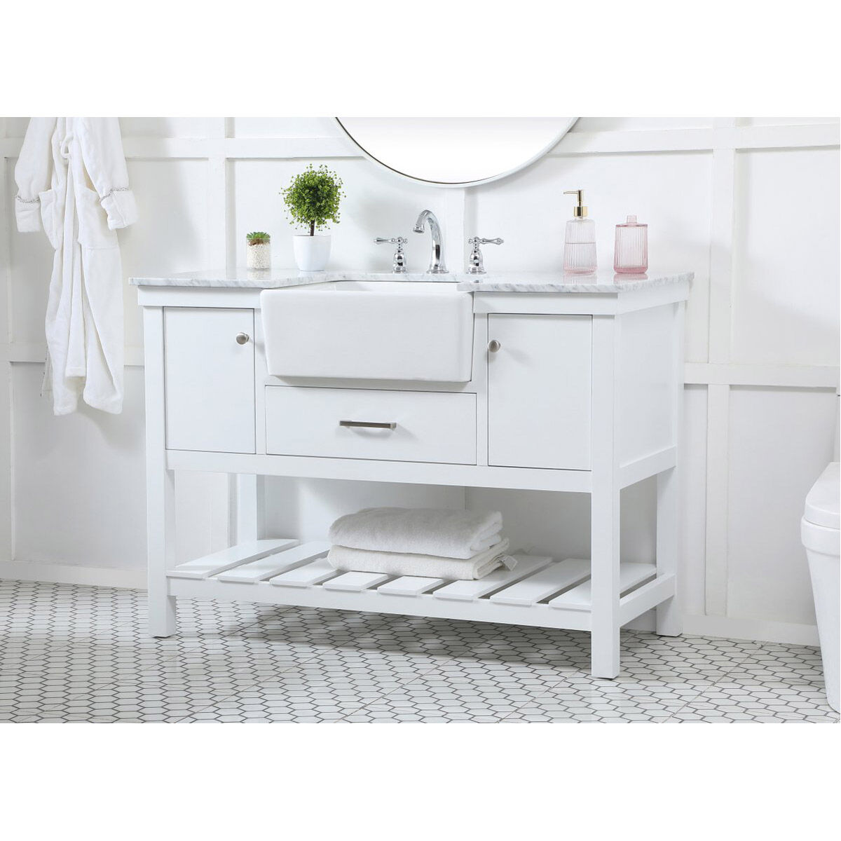 Clement 48 X 22 X 34 inch White Bathroom Vanity Cabinet