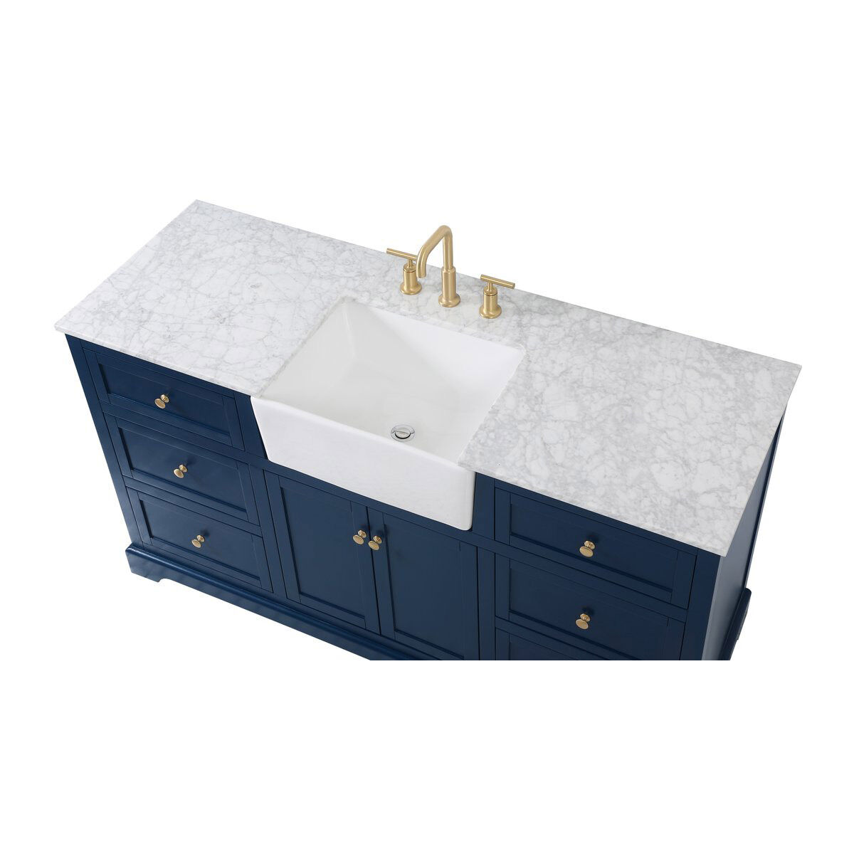 Franklin 60 X 22 X 35 inch Blue Bathroom Vanity Cabinet