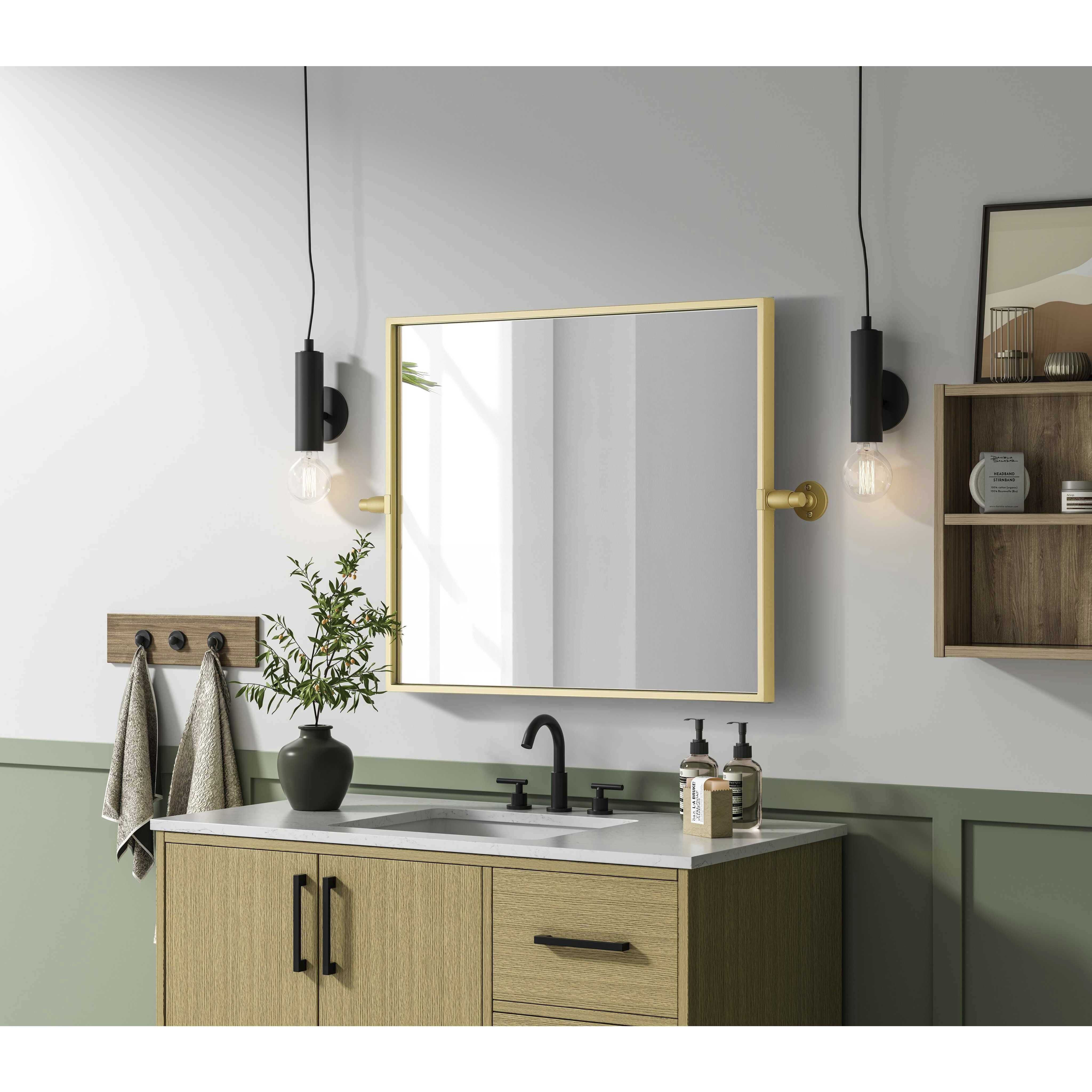 Amoura 24 X 20 inch Brass Mirror