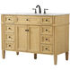 Park Avenue 48 X 21.5 X 35 inch Natural Wood Vanity Sink Set