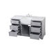 Franklin 60 X 22 X 35 inch Grey Bathroom Vanity Cabinet
