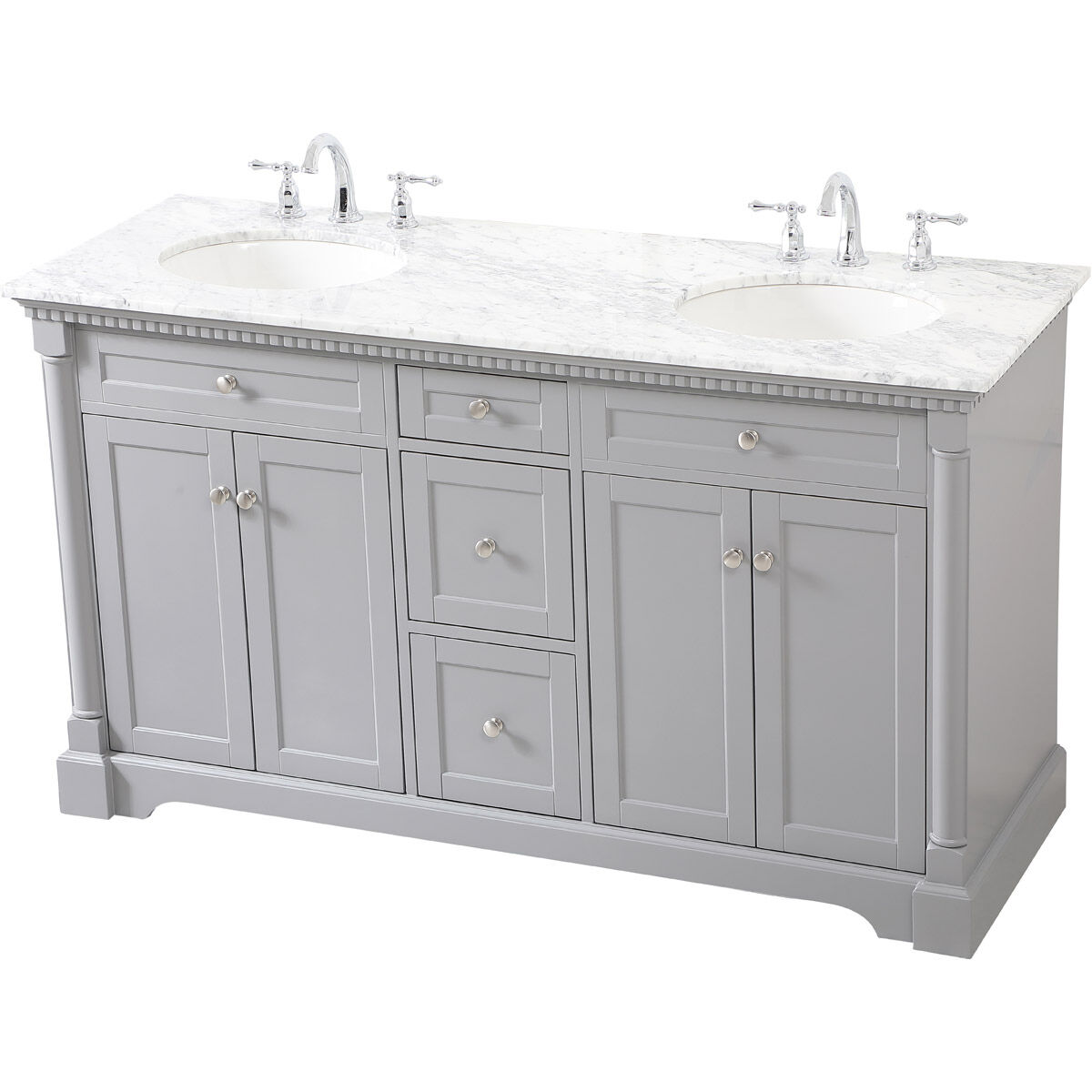 Clarence 60 X 22 X 35 inch Grey Vanity Sink Set