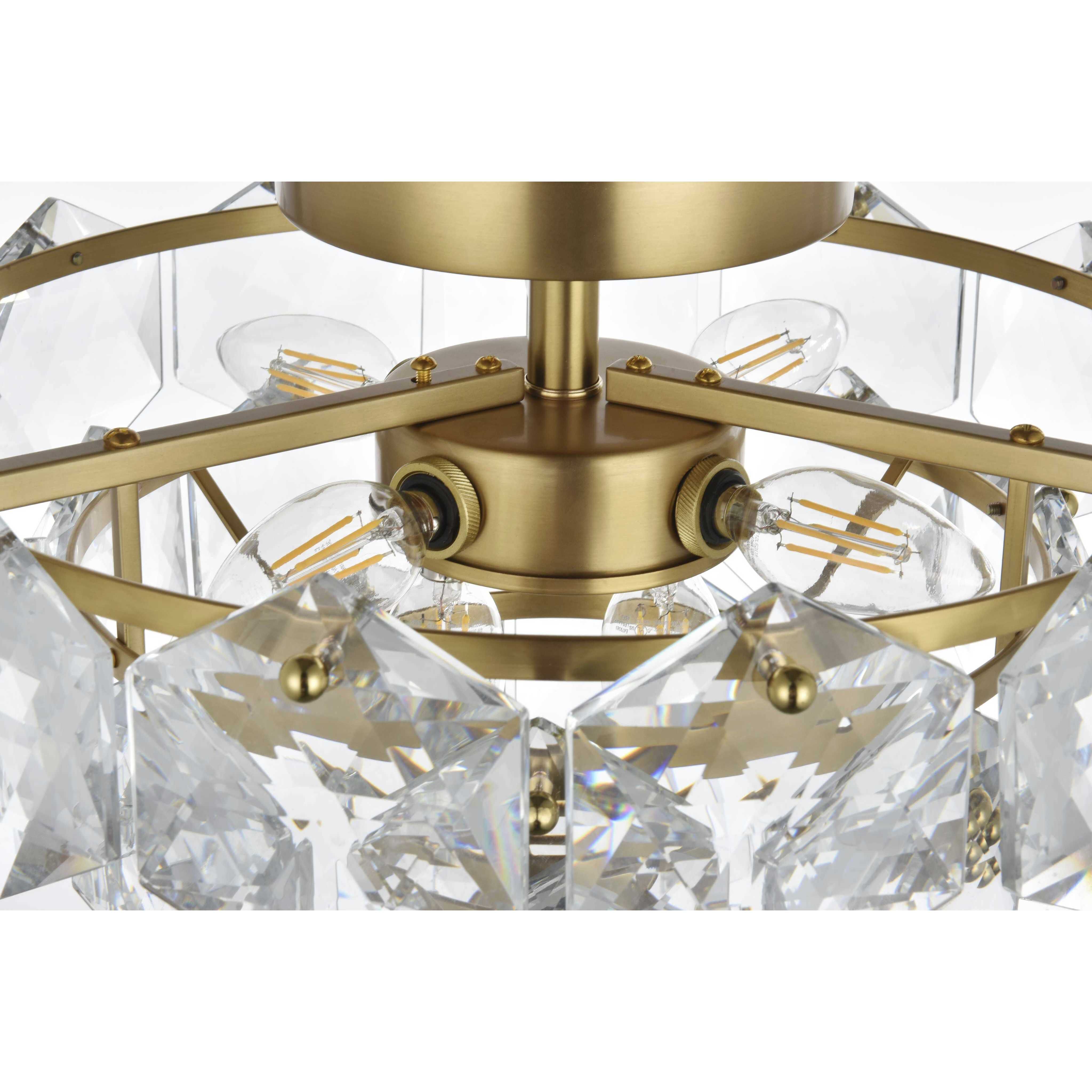 Adaline 6 Light 16 inch Satin Gold Flush Mount Ceiling Light