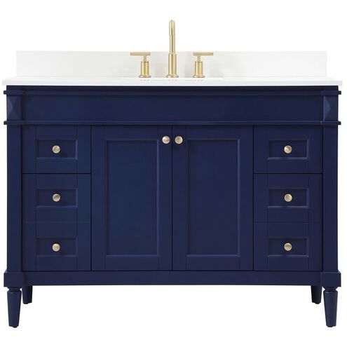 Bennett 48 X 21 X 35 inch Blue Vanity Sink Set