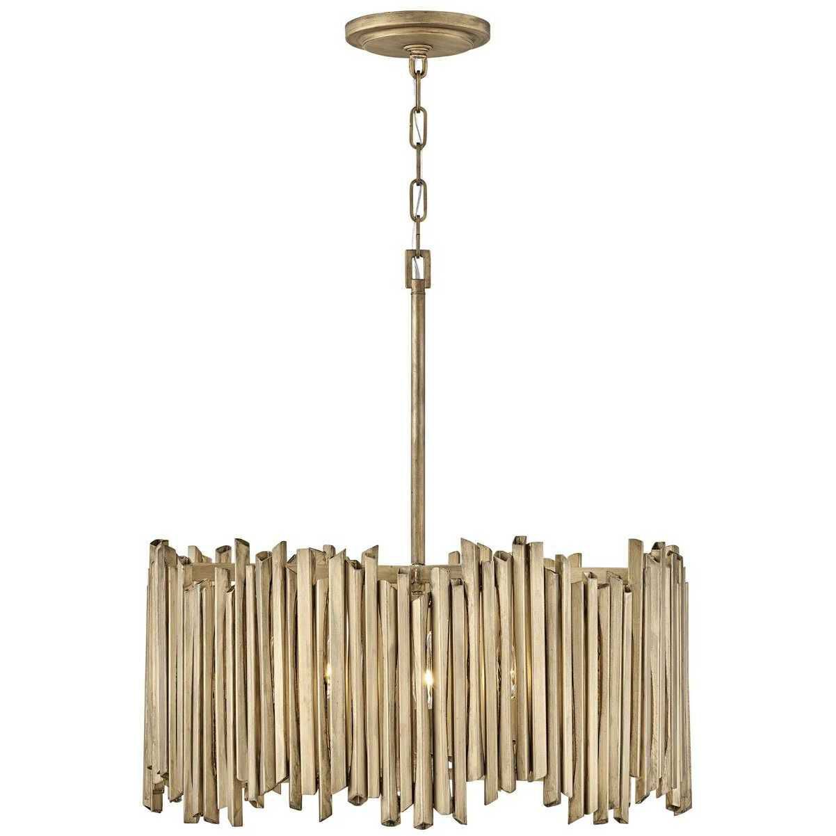 Lisa McDennon Roca 5 Light 24 inch Burnished Gold Indoor Chandelier Ceiling Light